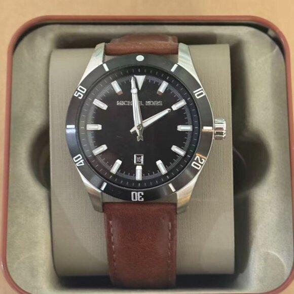 Michael KorsMK8859 Layton Brown Leather Men's Watch